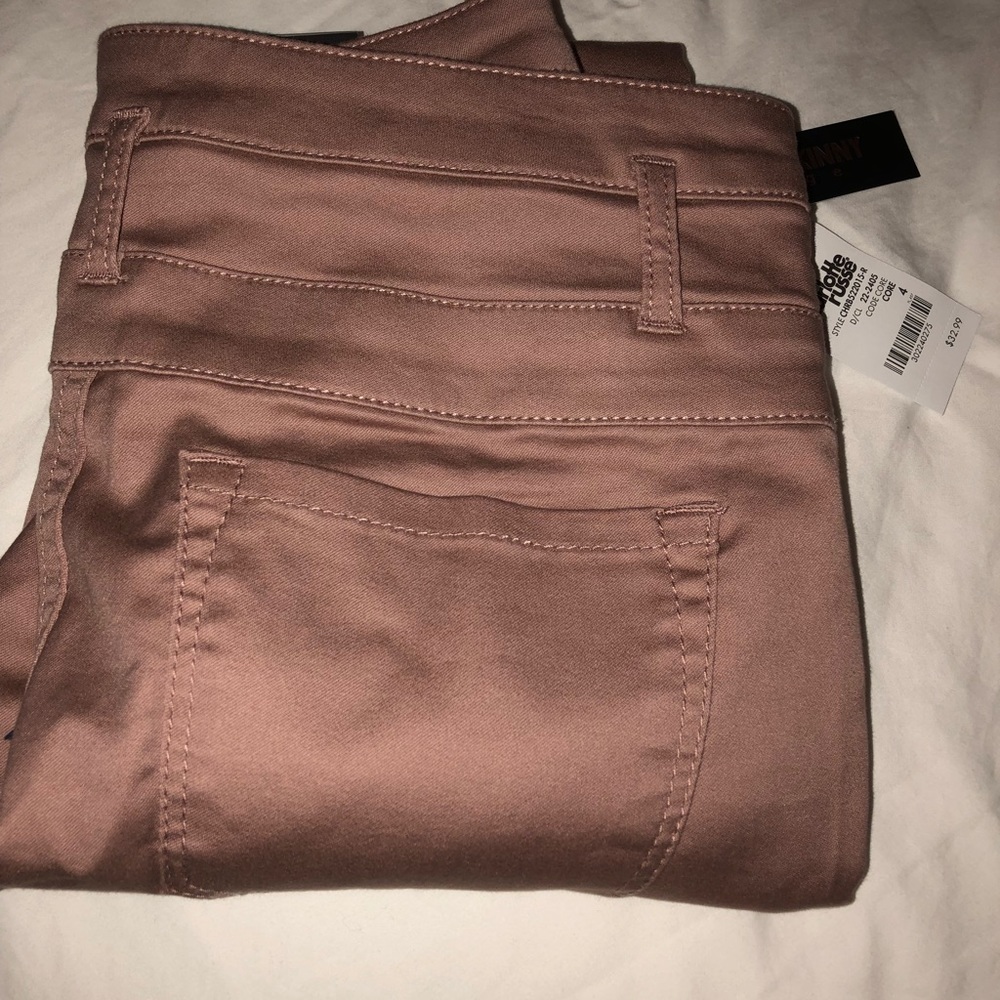 Charlotte Russe hi-waist skinny metallic jeans